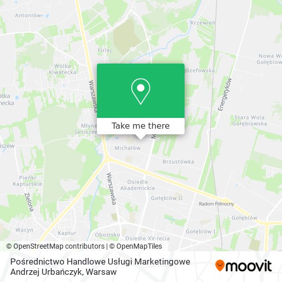 Pośrednictwo Handlowe Usługi Marketingowe Andrzej Urbańczyk map