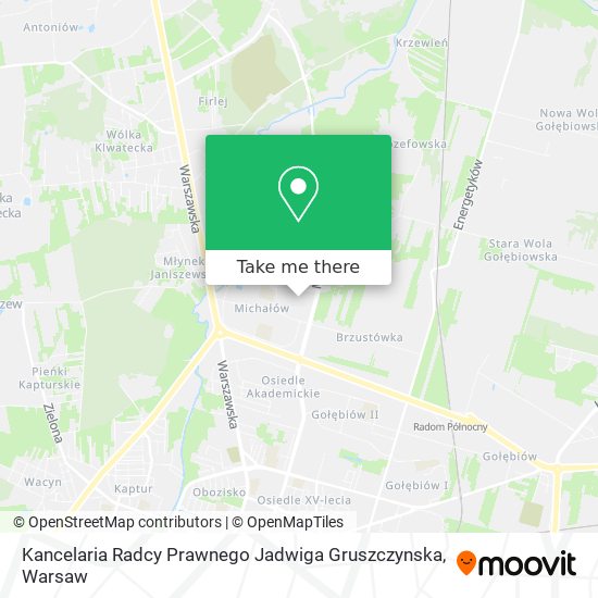 Карта Kancelaria Radcy Prawnego Jadwiga Gruszczynska