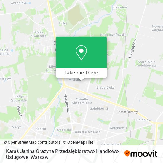 Karaś Janina Grażyna Przedsiębiorstwo Handlowo Usługowe map