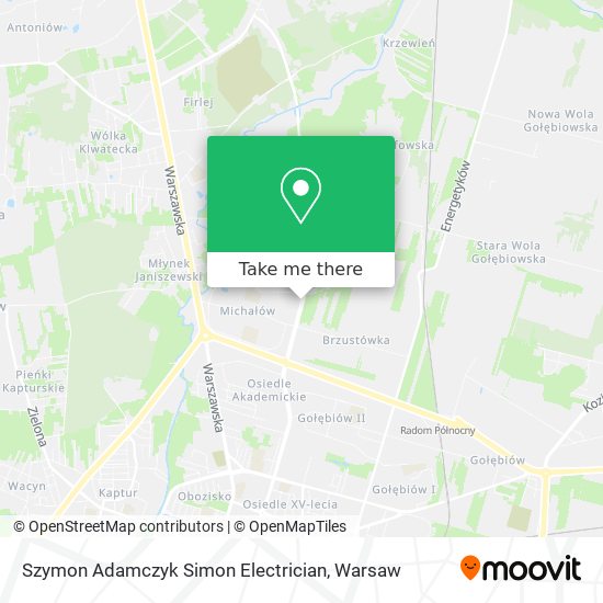 Szymon Adamczyk Simon Electrician map
