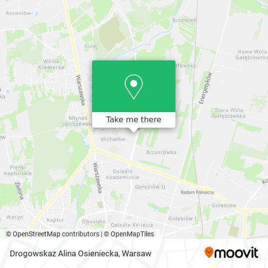 Drogowskaz Alina Osieniecka map