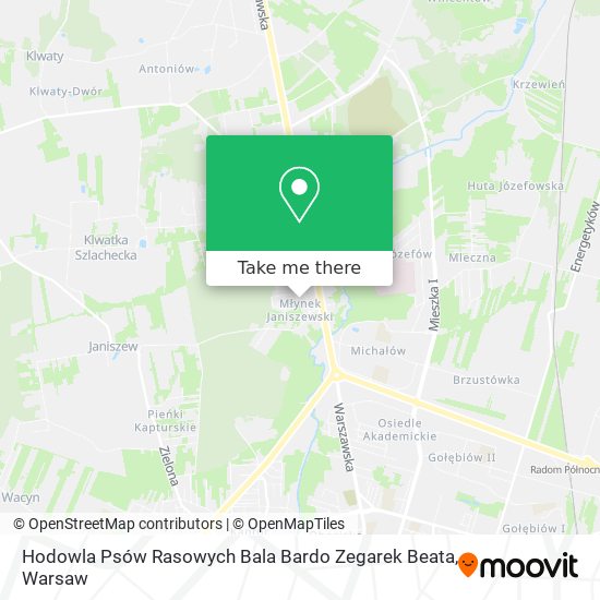 Hodowla Psów Rasowych Bala Bardo Zegarek Beata map