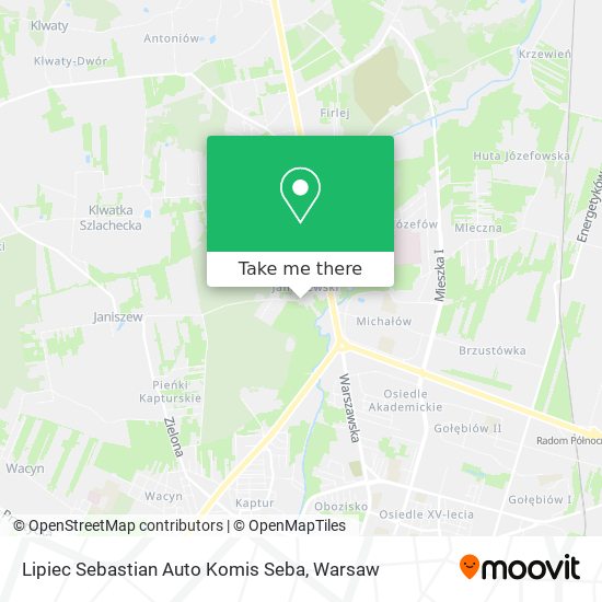 Lipiec Sebastian Auto Komis Seba map