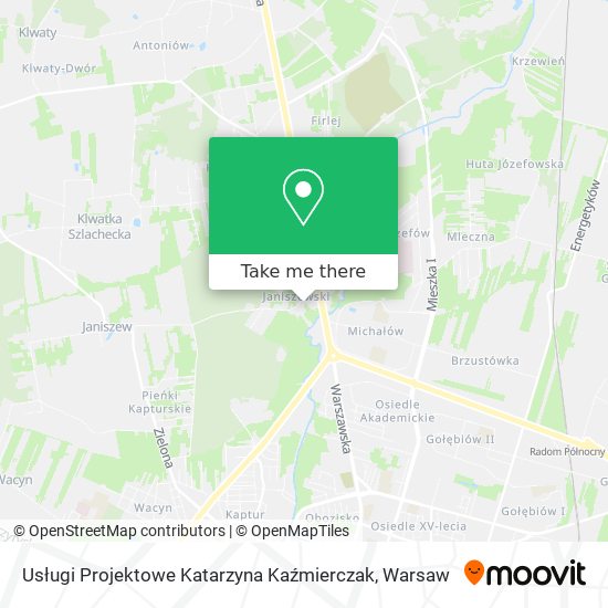 Usługi Projektowe Katarzyna Kaźmierczak map