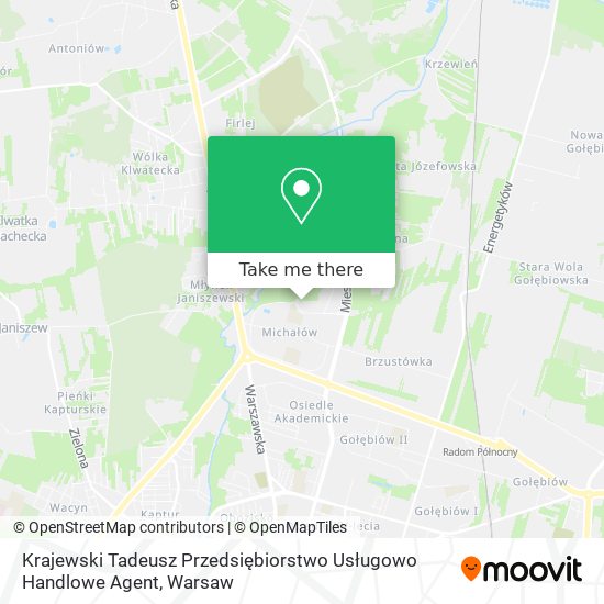 Krajewski Tadeusz Przedsiębiorstwo Usługowo Handlowe Agent map