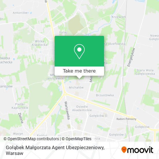 Gołąbek Małgorzata Agent Ubezpieczeniowy map