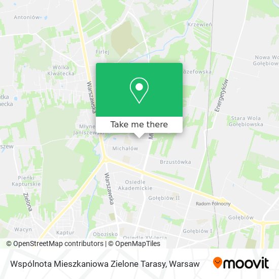 Карта Wspólnota Mieszkaniowa Zielone Tarasy