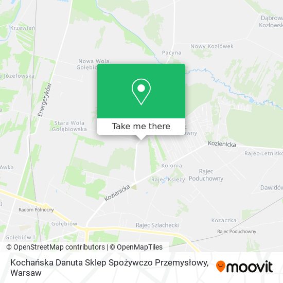 Kochańska Danuta Sklep Spożywczo Przemysłowy map