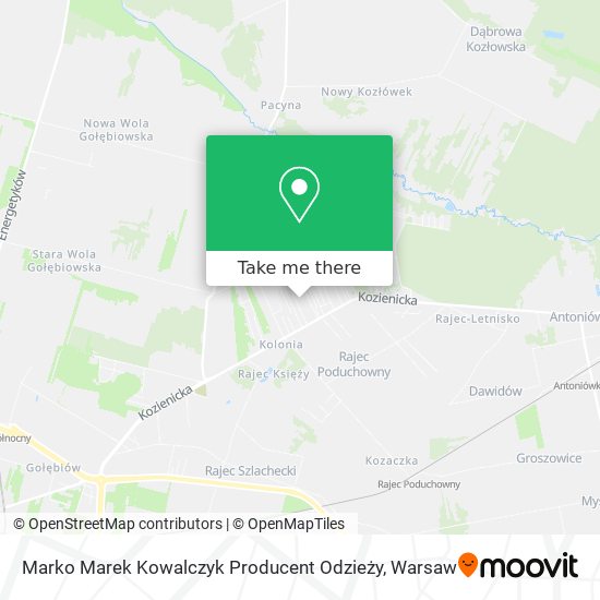 Marko Marek Kowalczyk Producent Odzieży map