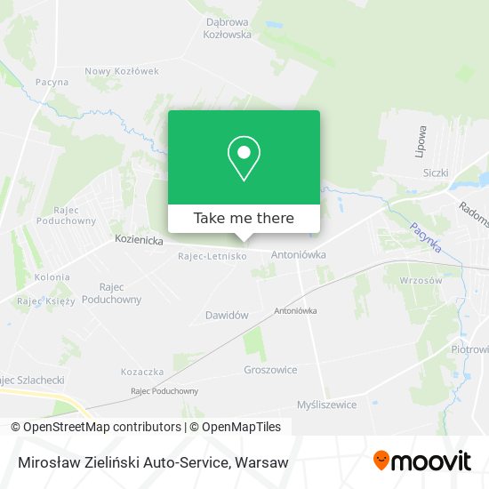 Карта Mirosław Zieliński Auto-Service