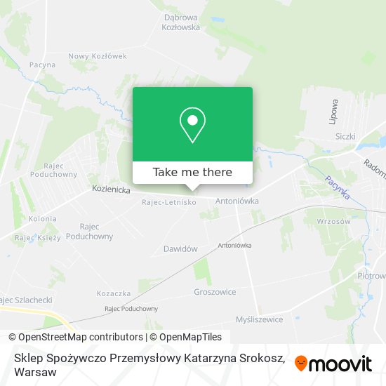 Sklep Spożywczo Przemysłowy Katarzyna Srokosz map