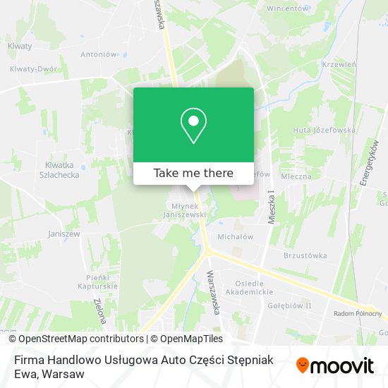 Firma Handlowo Usługowa Auto Części Stępniak Ewa map