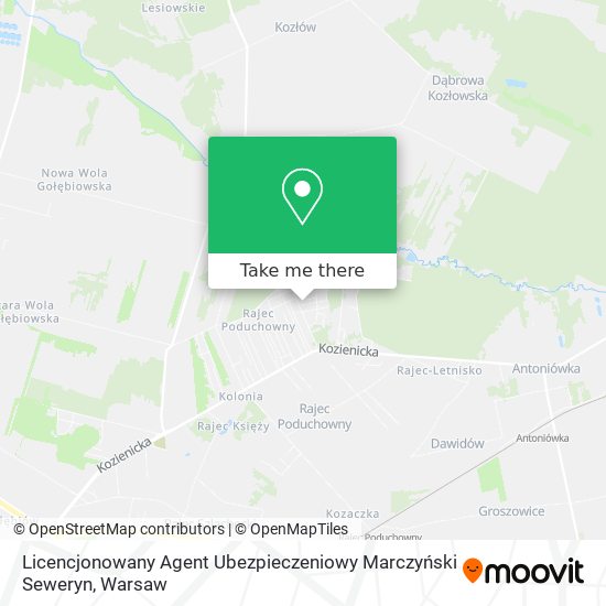 Licencjonowany Agent Ubezpieczeniowy Marczyński Seweryn map