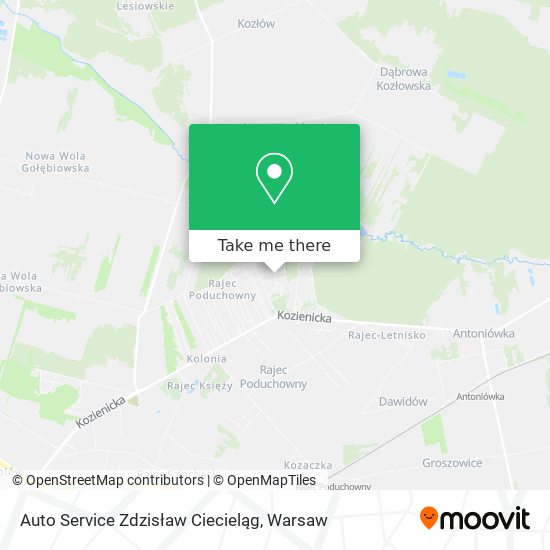 Auto Service Zdzisław Ciecieląg map