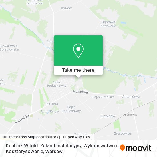 Kuchcik Witold. Zakład Instalacyjny, Wykonawstwo i Kosztorysowanie map