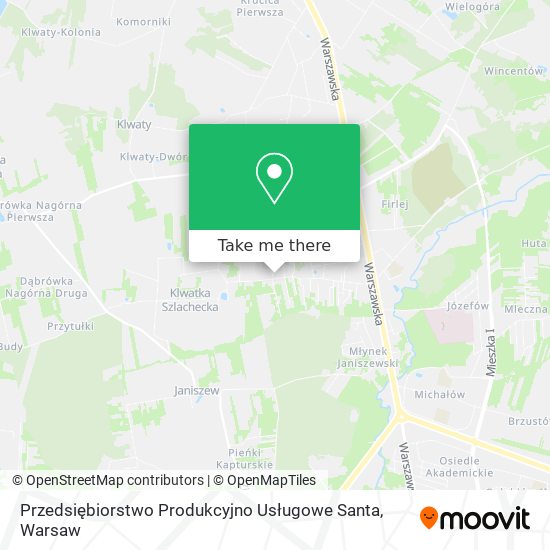 Przedsiębiorstwo Produkcyjno Usługowe Santa map