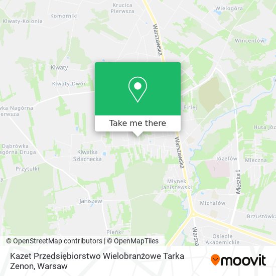 Kazet Przedsiębiorstwo Wielobranżowe Tarka Zenon map