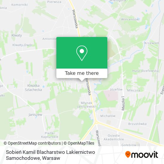 Sobień Kamil Blacharstwo Lakiernictwo Samochodowe map