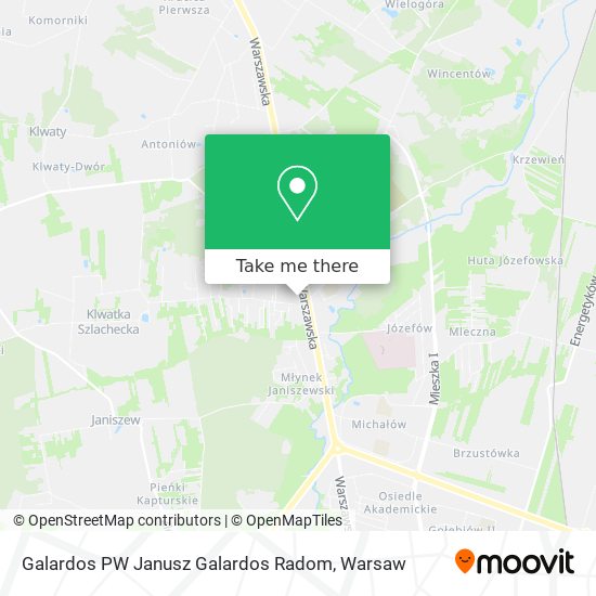 Galardos PW Janusz Galardos Radom map