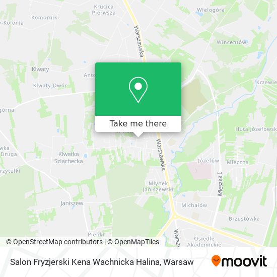 Salon Fryzjerski Kena Wachnicka Halina map