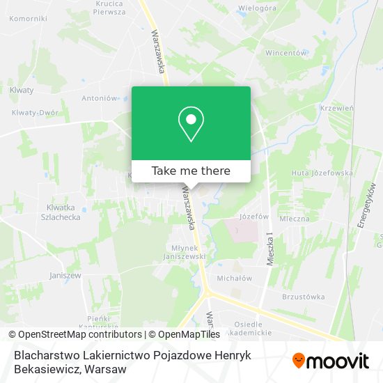 Blacharstwo Lakiernictwo Pojazdowe Henryk Bekasiewicz map