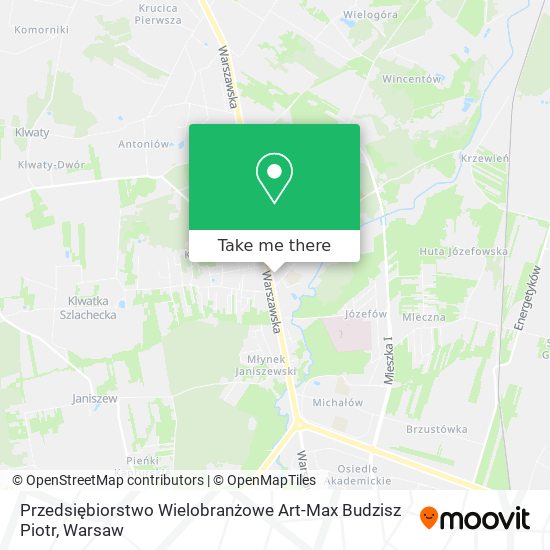 Przedsiębiorstwo Wielobranżowe Art-Max Budzisz Piotr map