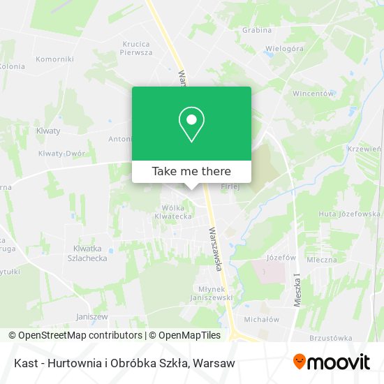 Kast - Hurtownia i Obróbka Szkła map