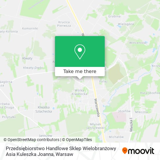 Przedsiębiorstwo Handlowe Sklep Wielobranżowy Asia Kuleszka Joanna map