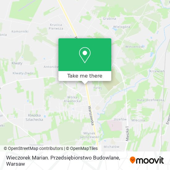 Wieczorek Marian. Przedsiębiorstwo Budowlane map