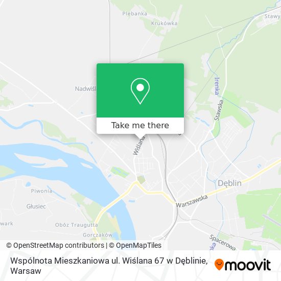 Wspólnota Mieszkaniowa ul. Wiślana 67 w Dęblinie map