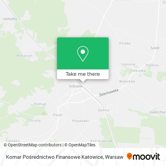 Карта Komar Pośrednictwo Finansowe Katowice