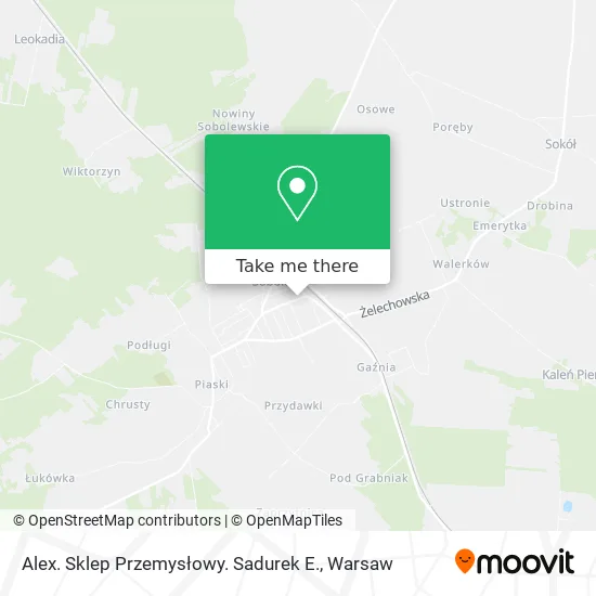 Карта Alex. Sklep Przemysłowy. Sadurek E.