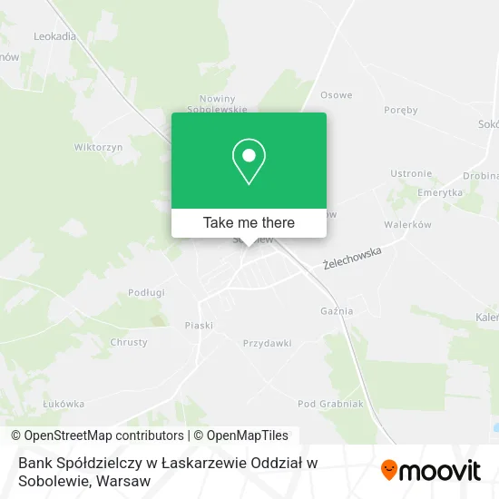 Bank Spółdzielczy w Łaskarzewie Oddział w Sobolewie map