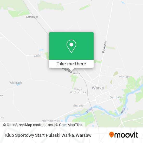 Klub Sportowy Start Pułaski Warka map