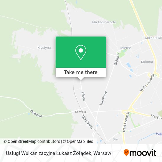 Usługi Wulkanizacyjne Łukasz Żołądek map