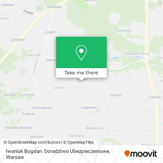 Iwaniuk Bogdan. Doradztwo Ubezpieczeniowe map