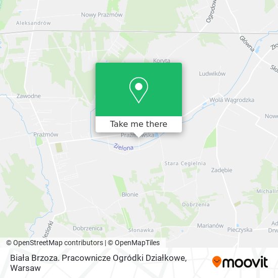 Biała Brzoza. Pracownicze Ogródki Działkowe map