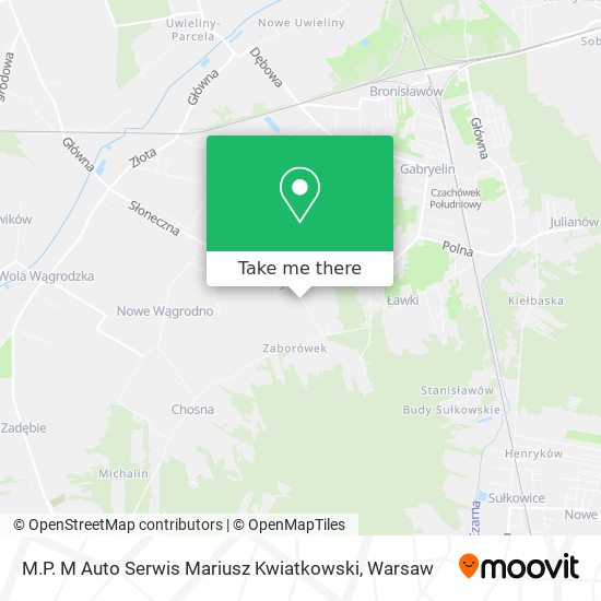 M.P. M Auto Serwis Mariusz Kwiatkowski map