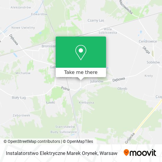 Instalatorstwo Elektryczne Marek Orynek map