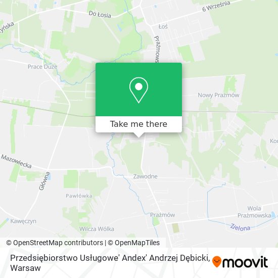 Przedsiębiorstwo Usługowe' Andex' Andrzej Dębicki map