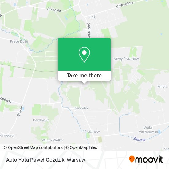 Auto Yota Paweł Goździk map