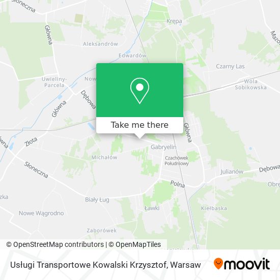 Карта Usługi Transportowe Kowalski Krzysztof