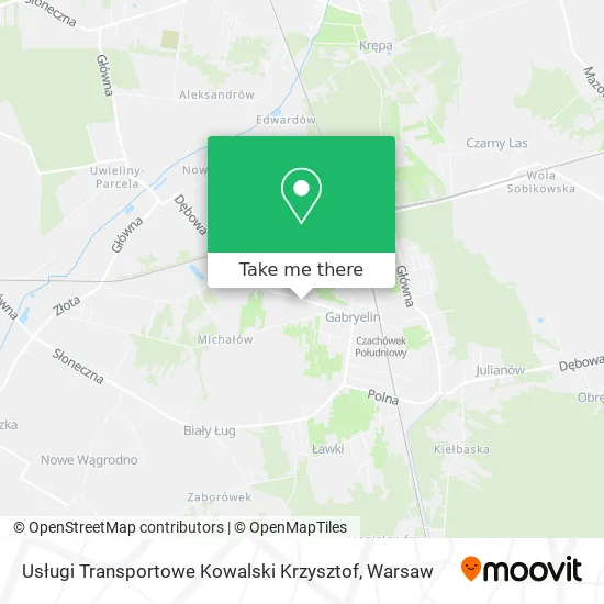 Usługi Transportowe Kowalski Krzysztof map
