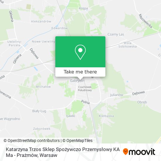 Katarzyna Trzos Sklep Spożywczo Przemysłowy KA Ma - Prażmów map