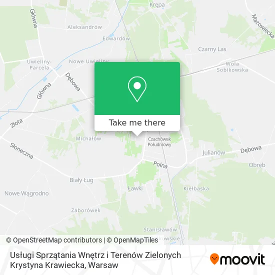 Usługi Sprzątania Wnętrz i Terenów Zielonych Krystyna Krawiecka map