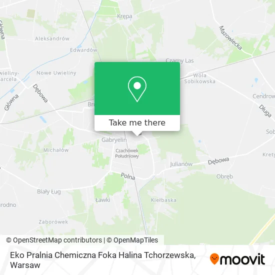 Eko Pralnia Chemiczna Foka Halina Tchorzewska map