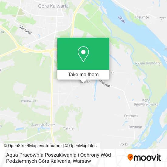 Aqua Pracownia Poszukiwania i Ochrony Wód Podziemnych Góra Kalwaria map