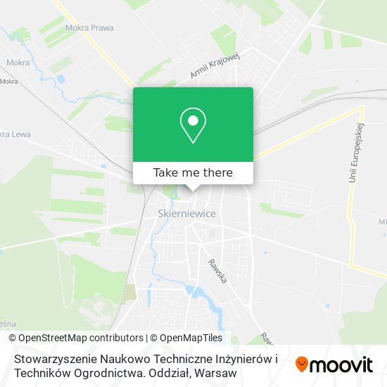 Stowarzyszenie Naukowo Techniczne Inżynierów i Techników Ogrodnictwa. Oddział map