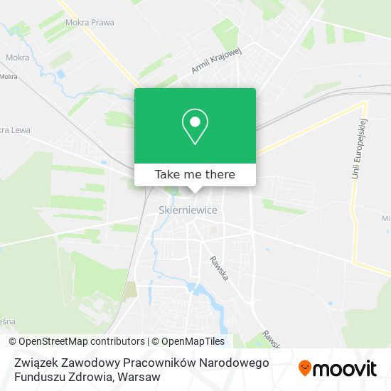 Związek Zawodowy Pracowników Narodowego Funduszu Zdrowia map