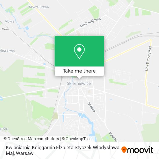 Kwiaciarnia Księgarnia Elżbieta Styczek Władysława Maj map